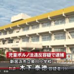 愛媛県新居浜市立泉川小学校教諭、木下泰徳（29）が児童買春・児童ポルノ製造で逮捕！（日本テレビ）